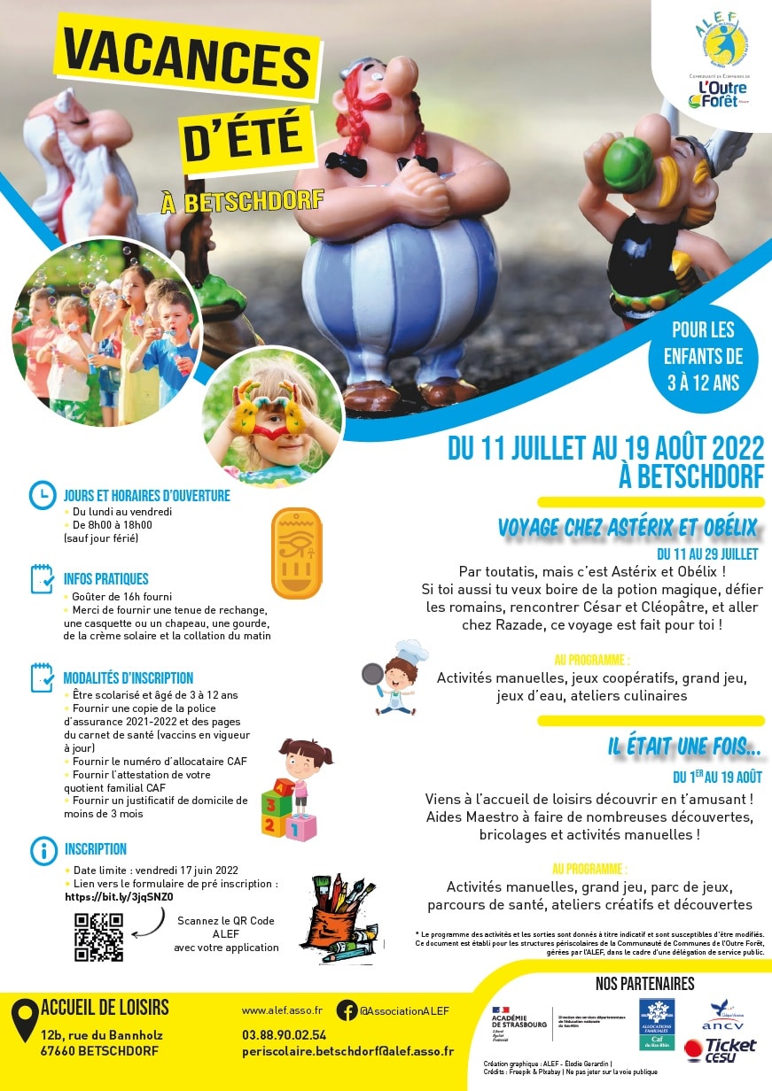 Affiche des vacances d'été à Betschdorf